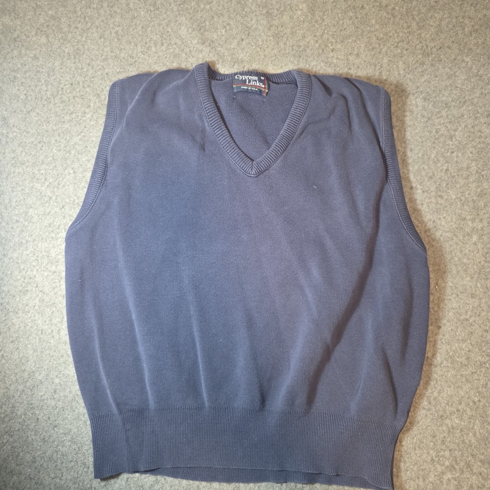 Vintage Cypress Links Sleeveless Vneck Sweater Medium P1